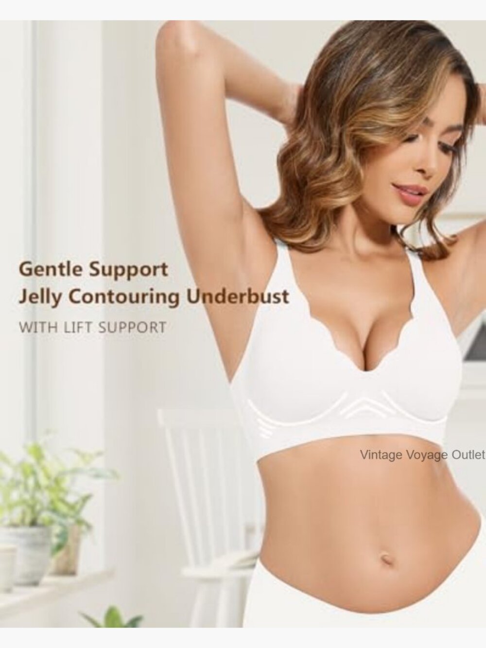 Deep V Plunge Bra Wireless Push Up Support Seamless Bralette View 5